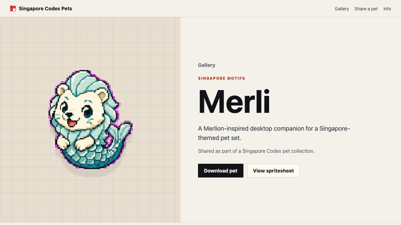 Merli — Singapore Codex Pets
