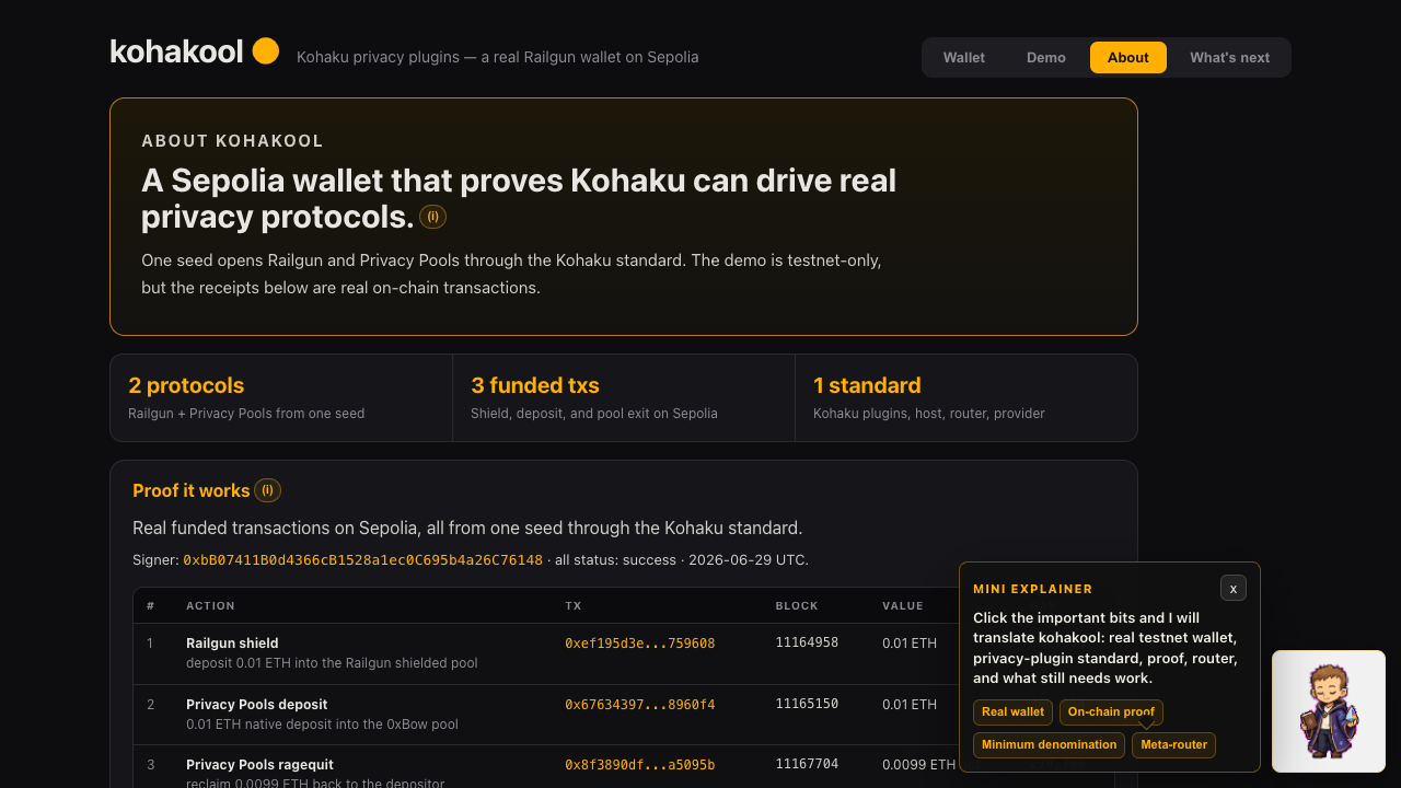 The protocol study — Kohakool