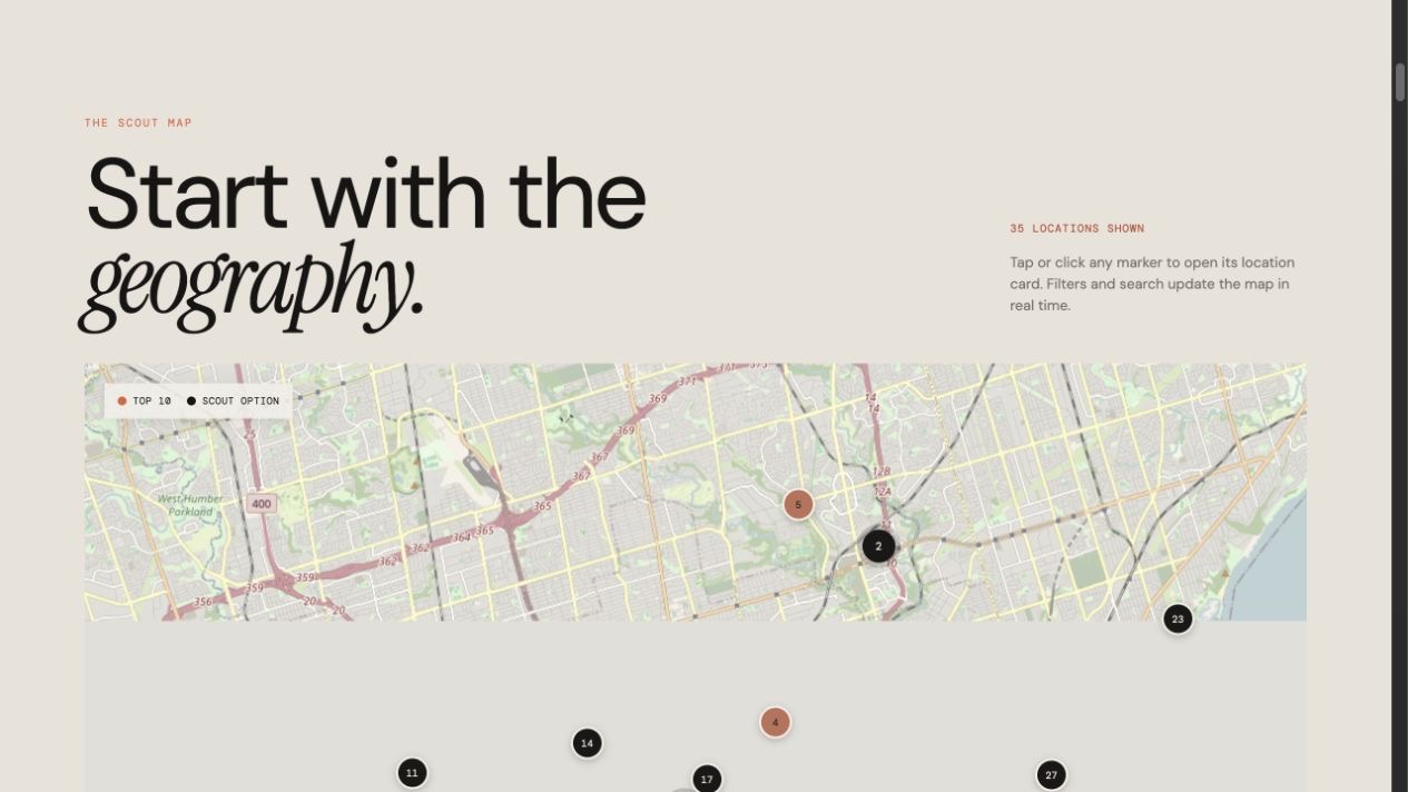 The scout map — Toronto / Sanctuary Locations
